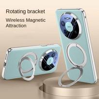 Naujas pasukamas metalinis magnetinis laikiklis Laikiklis Objektyvo plėvelės apsauga Dėklas Huawei Mate 80 Pro Max 80 RS mate80 pro plonas odinis dėklas Huawei Mate 80 balta