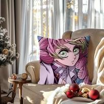 Kanroji Mitsuri Animation Demo Slayer Pillow Case Square Pillow Bedroom Sofa Leisure ComfortCarLiving Room Home Decoration 40X40 16x16Inch