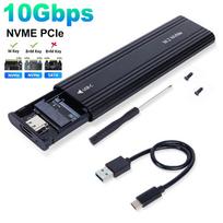 M2 SSD dėklas M.2 NVMe SATA SSD gaubtas M.2 į USB Type C SSD adapteris 10Gbps USB 3.1 išorinis dėklas Palaiko M ir B ir B&M raktus Only NVME 10Gbps