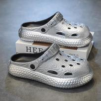 Hole Shoes Men And Women With The Same Round Head Classic Comfortable Platform Sandals Two Wear Casual Versatile Couple Home Shoes 36-37