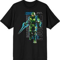 Halo Infinite Master Chief UNSC Logotipas Apvalus Kaklas Trumpomis Rankovėmis Vyriški Juodi Marškinėliai S juoda