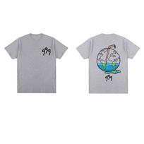 Juice Wrld Short-sleeved T-shirt, Rap, Hip-hop, Rap, Earth Letter Print, Men's and Women's Street Rap T-shirt Commemoration M