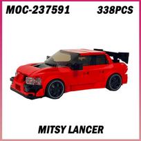338PCS MOC-237591 Mitsy Lancer Supercar Speed Champions Racing car Model Building Blocks Creative Assembly Brick Toys Kids Gift