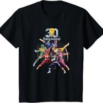 Vaikams Power Rangers 30-mečio Mighty Morphin Vintažinis Plakatas Marškinėliai S juoda