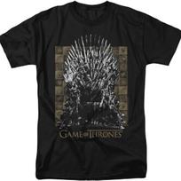 Game of Thrones Iron Throne Unisex Adult Tall T Shirt S juoda