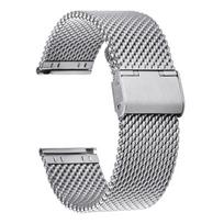 Tinklinis Nerūdijančio Plieno Laikrodžio Dirželis 18mm 20mm 22mm 24mm Laikrodžio Apyrankė Metalinė Greito Atleidimo Juosta Universali Kilpa Riešo Dirželis 18mm sidabras