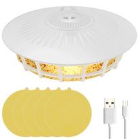 LED blusų gaudyklės su 5 lipniais padėkliukais blusoms, USB, 4 apšvietimo režimai, elektrinė patalpų lempa gaudyklė blusoms, tarakonams, uodams