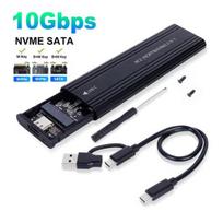 M2 SSD dėklas M.2 NVMe SATA SSD gaubtas M.2 į USB Type C SSD adapteris 10Gbps USB 3.1 išorinis dėklas Palaiko M ir B ir B&M raktus NVME SATA 10Gbps