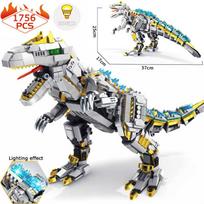Jurassic Park Dinosaur World Large Mechanical Tyrannosaurus Rex Building Blocks T-rex Model With Lights Bricks Toys For Boy Gift