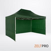 Prekybinės palapinės stogas ir sienos (4 vnt.) komplektas  3x4,5 Žalia  Zeltpro PROFRAME