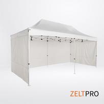 Prekybinės palapinės stogas ir sienos (4 vnt.) komplektas 3x6 Balta Zeltpro PROFRAME