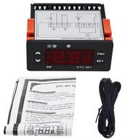 ETC-961 220V Termostatas Temperatūros Reguliatorius Drėgmės Kontrolė Termometras Higrometras Šaldymo Signalizacija NTC Jutiklis
