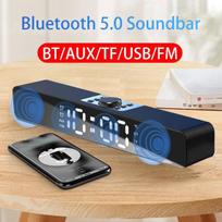 Televizoriaus pagalbinė garso juosta USB laidinis ir belaidis „Bluetooth“ namų kino teatras FM transliacija erdvinio garso juosta Gunfight Game Audio Bluetooth audio juoda