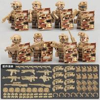 Suderinami konstravimo kaladėlių kariniai minifigūrėliai policijos vaiduoklis specialiųjų pajėgų minifigūrėliai vaikiškas dėlionės žaislas šviesiai žalios spalvos