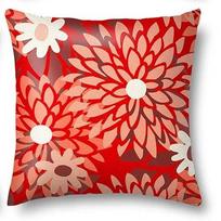 Luxury Home Pillowcase Square Red Geometric Pattern Decorative Office Decoration Cushion Cover 12x12Inch