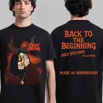 Ozzy Osbourne Atgal į pradžią Paskutinis šou Shep Fairey Dvišalis T-shirt Aukščiausios klasės prabanga Tinka ir vyrams, ir moterims Viršus S