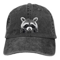 Meškėno kepurės su snapeliu Mielos gyvūnų kepurės nuo saulės vyrams Gyvūnų mylėtojams Snapback Džinsinės Keturių sezonų Laisvalaikio Adjustable raudona
