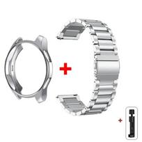 Apyrankė+Korpusas Samsung Galaxy Watch 7 6 5 4 44mm 40mm Classic 46mm 42mm Nerūdijančio plieno apyrankė Galaxy Watch 5 Pro 45mm Dirželis watch 5pro 45mm