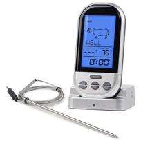 Wireless BBQ Thermometer LCD Display Oven Food Temperature Tester Smart Meat Thermometer with Waterproof Stain Steel Probe sidabras