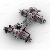 MOC 4WD Keturių ratų pavara Nepriklausoma pakaba Diferencialas Važiuoklė Vairo ašis Statybinės kaladėlės Techninės automobilio dalys Žaislai Vaikų dovana