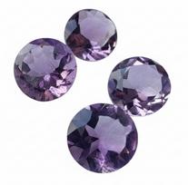 Natūralūs violetiniai ametistai, apvalūs briaunuoti, palaidi brangakmeniai, papuošalų rinkinys - AAA klasės 5mm violetinė