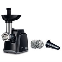 TEFAL | Meat mincer | NE105838 | Black | 1400 W | Number of speeds 1 | Throughput (kg/min) 1.7 | The set includes 3 stainless steel sieves for medium or coarse grinding.|NE105
