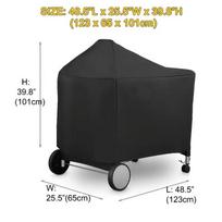 BBQ grotelių uždangalas Weber Performer Deluxe anglies grotelėms, Lauko BBQ uždangalas Weber 123x65x101CM juoda