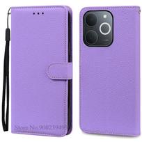 Dėklas Realme Note 70, Dangtelis Realme Note 70T, Piniginės tipo atverčiamas odinis telefono dėklas Realme Note 70T, Dėklas Note70, Dangtelis Note70, Coque Fundas Note 70  (Note 70T) tamsiai mėlyna spalva
