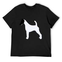 Lygus foksterjeras. Draugiškas, nepriklausomas, linksmas Fox Terrier mylėtojams T-shirt didelio dydžio anime marškinėliai vyrams S