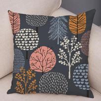 Abstraktaus meno pagalvės užvalkalas Dekoratyvinis geometrinis augalas medis gėlė Pagalvės užvalkalas Sofa namai automobilis 12x12Inch