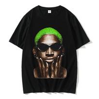 Karštas krepšinio berniukas The Worm Dennis Rodman Grafinis marškinėlis Vyriškas Hip Hop mada Punk Gatvės stilius Vyriškas vasarinis per didelis marškinėlis S