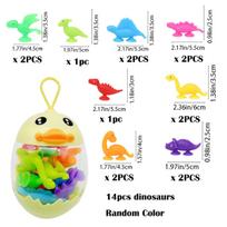 14pcs Dinosaurs Suction Cup Toys, Construction Toy For Kindergartens And Playrooms, Perfect For Bath Time And Travel Play, Gift