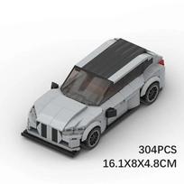 MOC Statybiniai blokeliai Automobilis Klasikinis sportinio automobilio modelis Lenktyninis M3 Kūrybiška dovana Dėlionės statybinių blokelių rinkinys greičio serija šviesiai pilka spalva