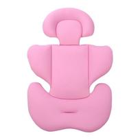 Solid Color Baby Stroller Pad Car Seat Cushion Breathable Infant Seat Pad Mattress Pushchair Dinning Chair Accessory rožinė