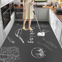 Kilimas Virtuvės Grindų Kilimėlis PVC Oda Atsparus Vandeniui Neslystantis Ilgas Kilimas Atsparus Aliejui Kojų Kilimėliai Rožinis Gėlės Namų Dekoro Kilimai 40x60cm