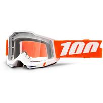 Motokroso akiniai 100% Accuri 2, balti/oranžiniai