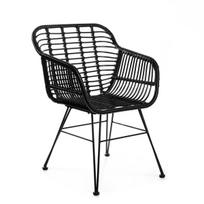 JARDIN Juoda austa kėdė 57x62x81 cm