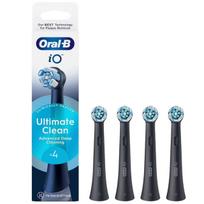 Oral-B Heads iO Ultimate Clean elektrinės dantų šepetėlių galvutės, juodos spalvos – 4 vnt.