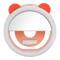 LED šviesos žiedas selfie RK12 oranžinis lokys