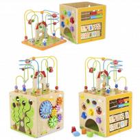 Viga Toys „Viga“ veiklos dėžutė Medinių mokomųjų žaidimų centras 5in1 Kostka