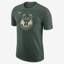 Nike Nba Milwaukee Bucks Essential Logo Marškinėliai - Dydis M (FJ0247-323 Marškinėliai)