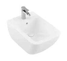 Villeroy & Boch Venticello - bidė, montuojamas į sieną, su 1 skyle maišytuvui, CeramicPlus, Alpine White 441100R1