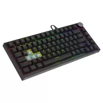 Savio ASTRAL BLACK JADE klaviatūra Žaidimams USB QWERTY JAV tarptautinė versija Juoda