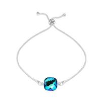 Sidabrinė apyrankė moterims DiamondSky "Glare (Bermuda Blue)", Liugsõlm