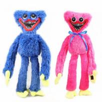 2 vnt. rinkinys Poppy Playtime Huggy Wuggy pliušinis žaislas 40 cm – Minkštas pliušinis žaislas Mėlynas/Rožinis