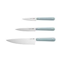 BergHOFF 3 dalių peilių rinkinys - Glints Slate startinis rinkinys su šefo, universaliu ir skutimo peiliu