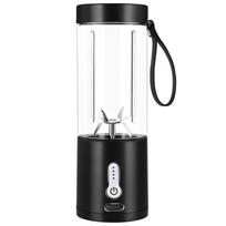 530 ml Galingas nešiojamas plakiklis kokteiliams kokteiliams USB įkraunamas virtuvės kombainas vaisių maišyklės aparatas mini sulčiaspaudės maišytuvo puodelis juoda