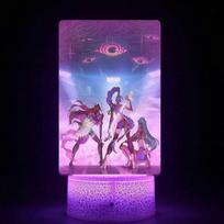 K-POP Demonų Medžiotojai Naktinė Lempa su Nuotolinio Valdymo Pulteliu 16 Spalvų Įmontuoti Raštai 16 coloful  lampholder violetinė