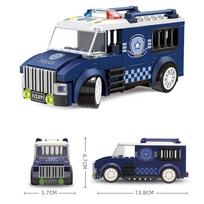 5 Stiliaus Miesto Policijos Automobilis Sunkvežimis Inžinerinė Transporto Priemonė Konstruktorius Automobilio Modelis Vaikų „Pasidaryk pats“ Kaladėlių Rinkinys Žaislas Vaikams Dovana