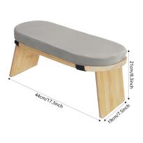 Meditacijos suolas, Sulankstomas ir Ergonomiškas klūpėjimo suolas, Maldos klūpėjimo kėdė (396,83 svarai),Aksominis kempinės pagalvėlė jogos praktikai šviesiai pilka spalva